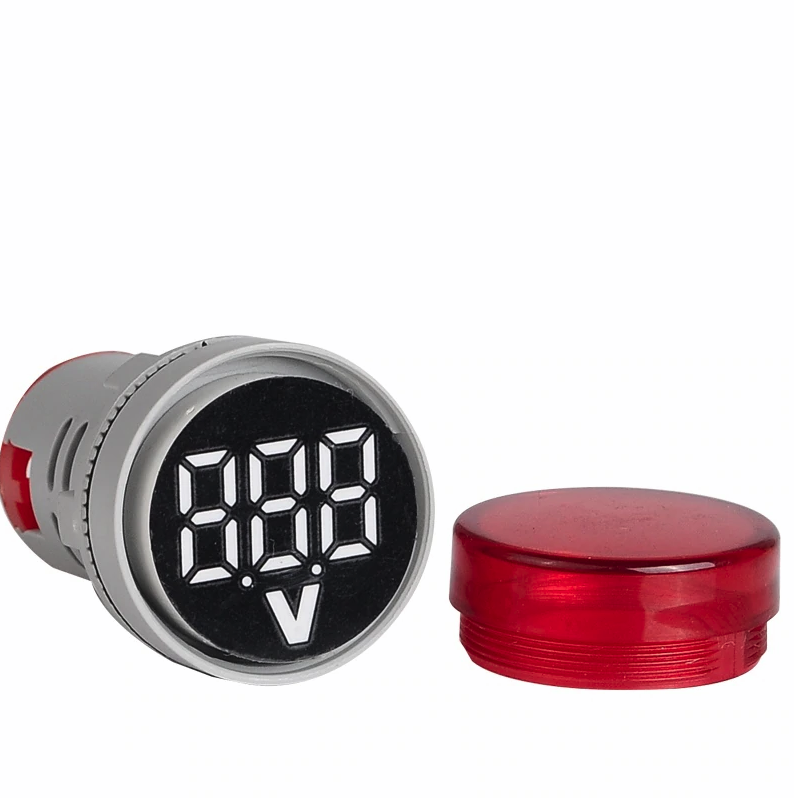 22mm (Kırmızı) 24V-450V Voltmetre