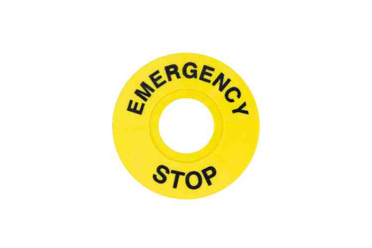 ( FD/60 ) 60mm Acil Stop Etiketi