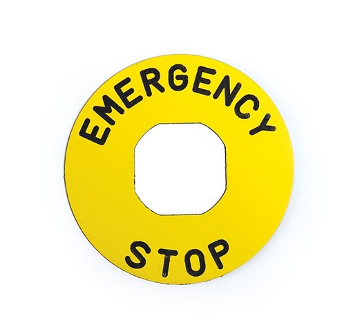 Aksesuar (Emergency Stop) Baskılı Etiket