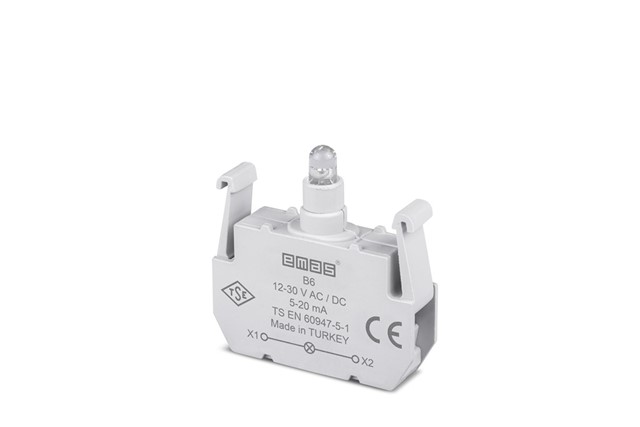 Yedek Led'li  12-30V AC/DC Kırmızı Sinyal Blok