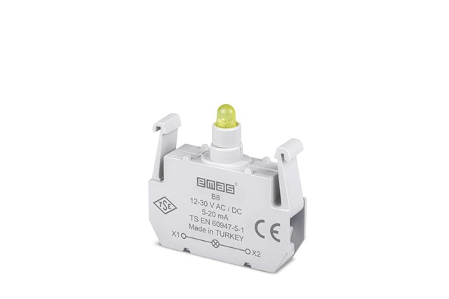 Yedek Led'li  12-30V AC/DC Sarı Sinyal Blok