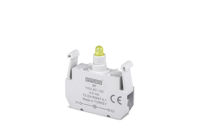 Yedek Led'li  110V AC/DC Sarı Sinyal Blok