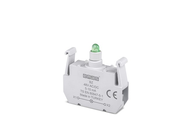 Yedek Led'li  48V AC/DC Yeşil Sinyal Blok