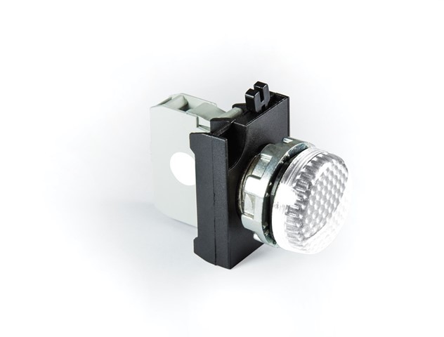 CM Serisi Metal Led'li  12-30V AC/DC Beyaz 22 mm Sinyal
