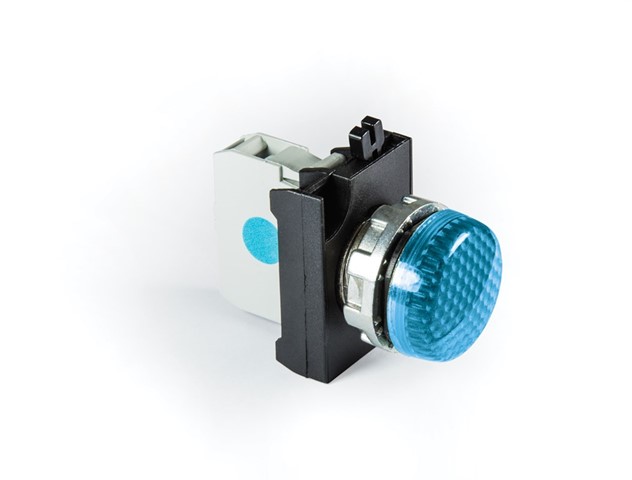 CM Serisi Metal Led'li  100-230V AC Mavi 22 mm Sinyal