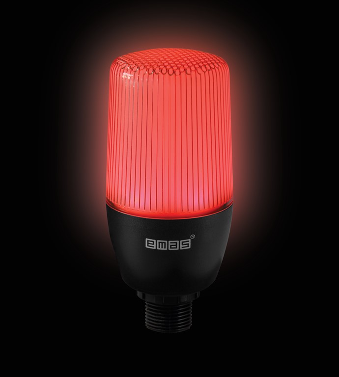 IF Serisi Çok Renkli 24V AC/DC Sabit Anahtar Kontrollü M22 Vidalı  Led İkaz 55mm