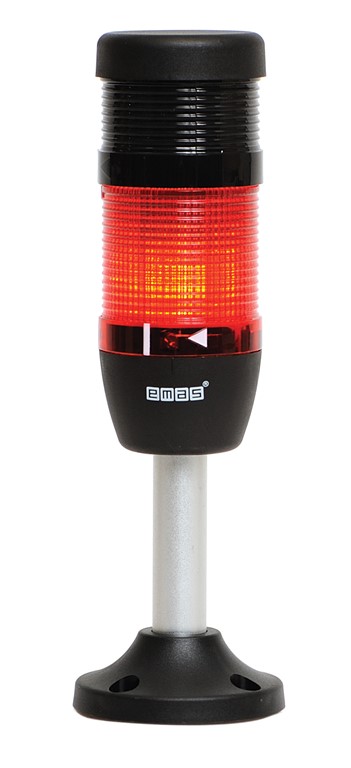 IK Serisi İki Katlı 220V AC Buzzerlı Flaşör 100mm Borulu Plastik Ayaklı Led Kolon 50mm