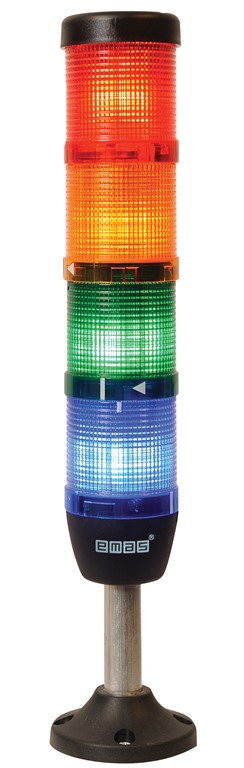 IK Serisi Dört Katlı 24V AC/DC 100mm Borulu Plastik Ayaklı Led Kolon 50mm