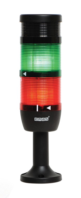 IK Serisi Üç Katlı 220V AC Buzzerlı 110mm Plastik Boru ve Ayaklı Led Kolon 70mm