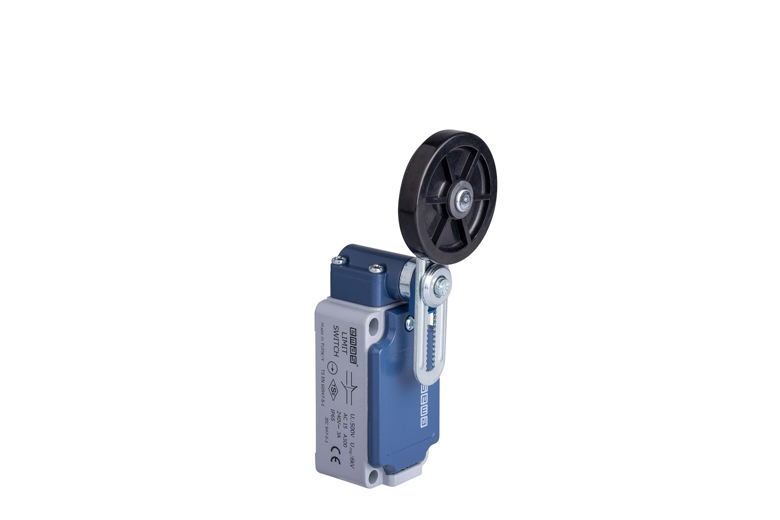 L52 Metal Gövde 50 mm Lastik Ayarlanabilir Kollu Makara Ani Hareketli 1NO+1NC Sınır Şalter