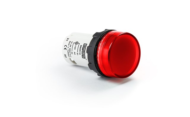 MB Serisi Plastik Led'li  110V AC Kırmızı 22 mm Sinyal