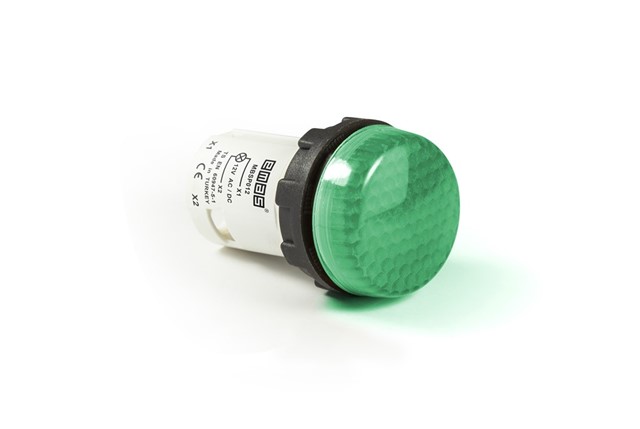 MB Serisi Plastik Led'li  12-30V AC/DC Yeşil 22 mm Sinyal