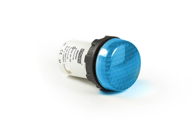 MB Serisi Plastik Led'li  24V AC/DC Mavi 22 mm Sinyal