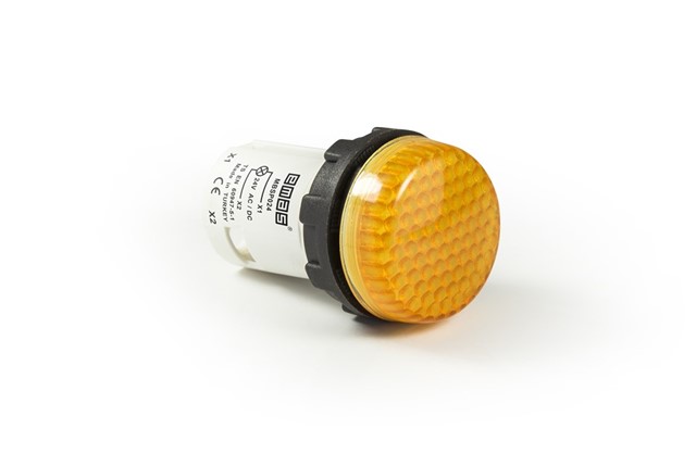 MB Serisi Plastik Led'li  24V AC/DC Sarı 22 mm Sinyal