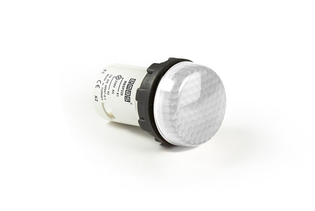 MB Serisi Plastik Led'li  230V AC Beyaz 22 mm Sinyal