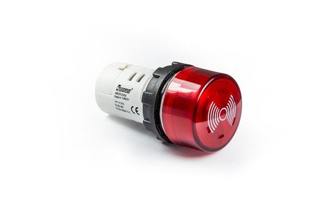MB Serisi Plastik Led'li  24V AC/DC 22 mm Buzzer