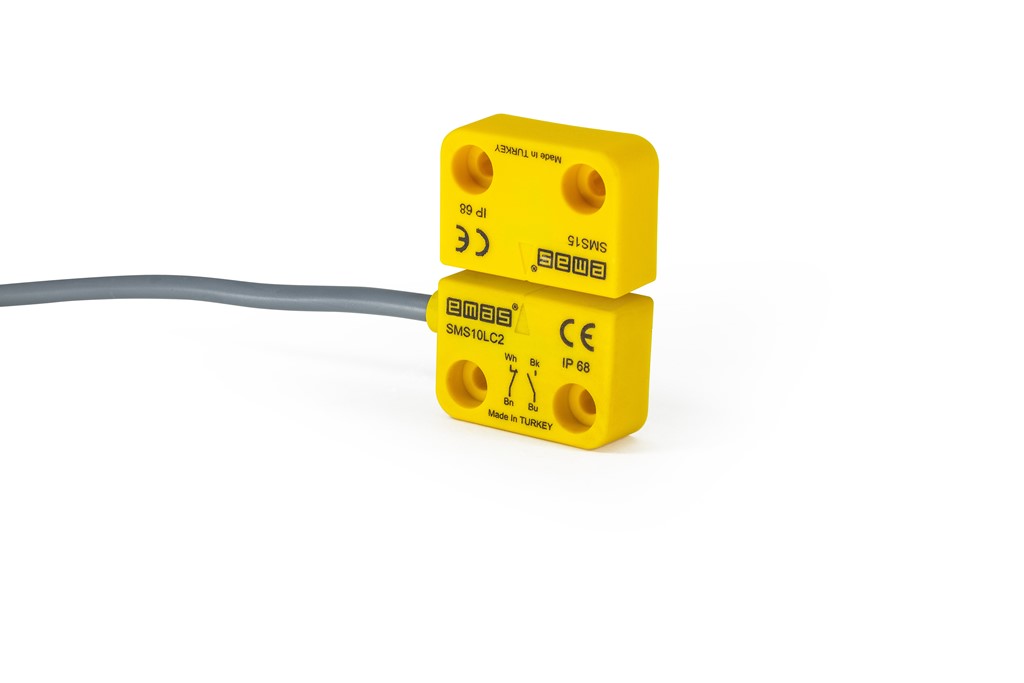  Plastik Sol Çıkış 1NC+1NO 5mm 2m Kablolu 22mm Dikdörtgen Manyetik Kapı Switch