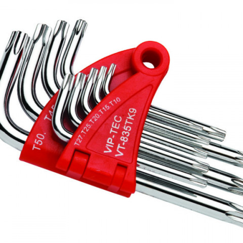 Delikli Torx Allen Anahtar Takımı 9 Parça Uzun mm