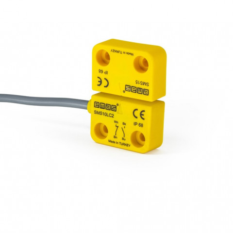  Plastik Sol Çıkış 1NC+1NO 5mm 2m Kablolu 22mm Dikdörtgen Manyetik Kapı Switch