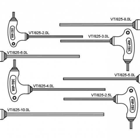 T-Saplı Allen Anahtar Takımı 8 Parça -Torx mm